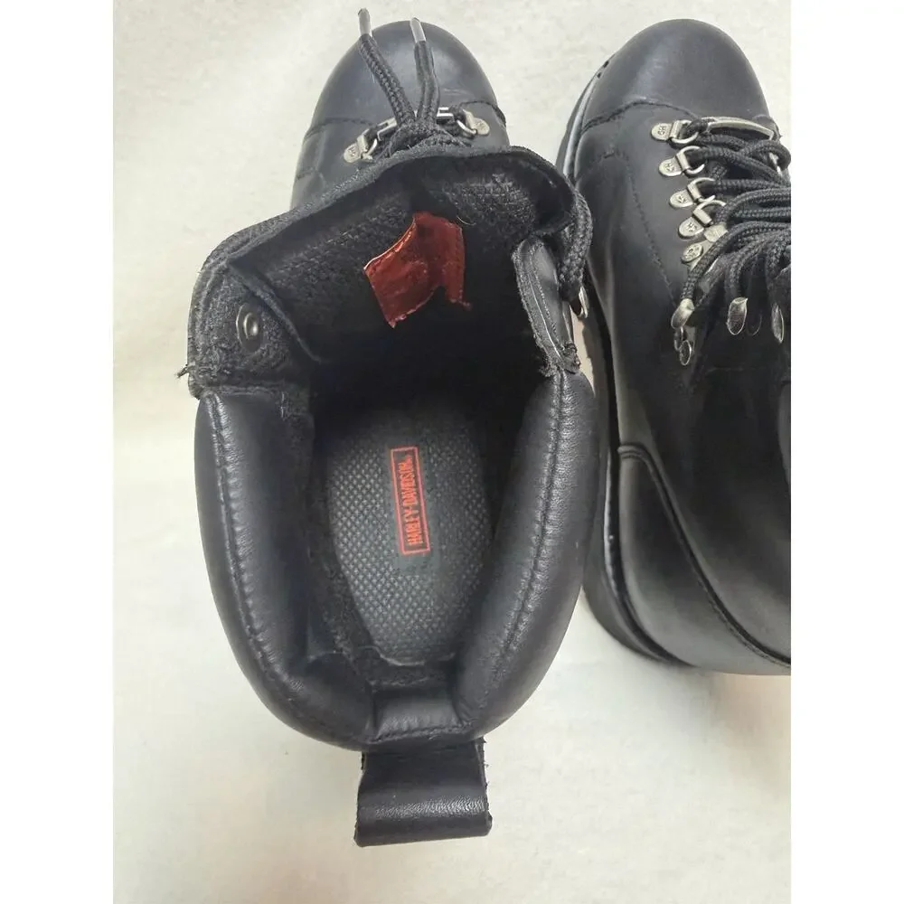 Harley Davidson Dipstick Men's Black Leather Motorcycle Riding Boots Size 10.5